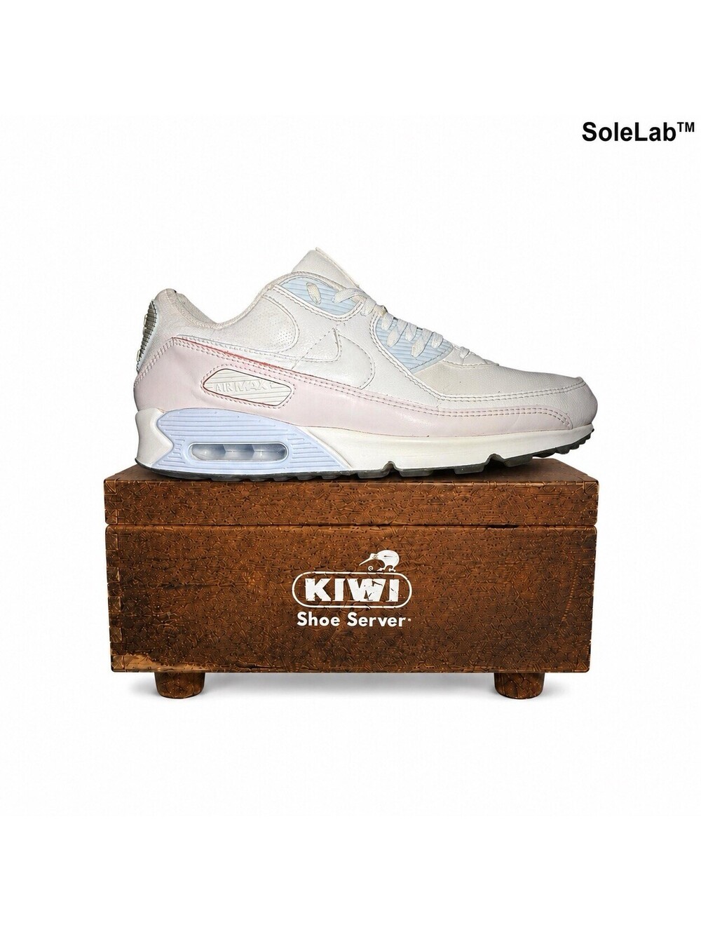 Nike Air Max 90 DIY Flare White Hydrogen Blue Pink Men’s 11.5 CW5569-100